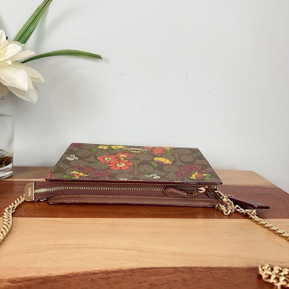 NWT COACH Slim Crossbody In Signature Canvas‎ With Floral Print - Picture 4 of 9